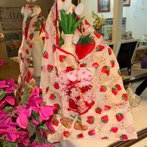 SHEIN Strawberry Print Tote‎ Bag - Red and White